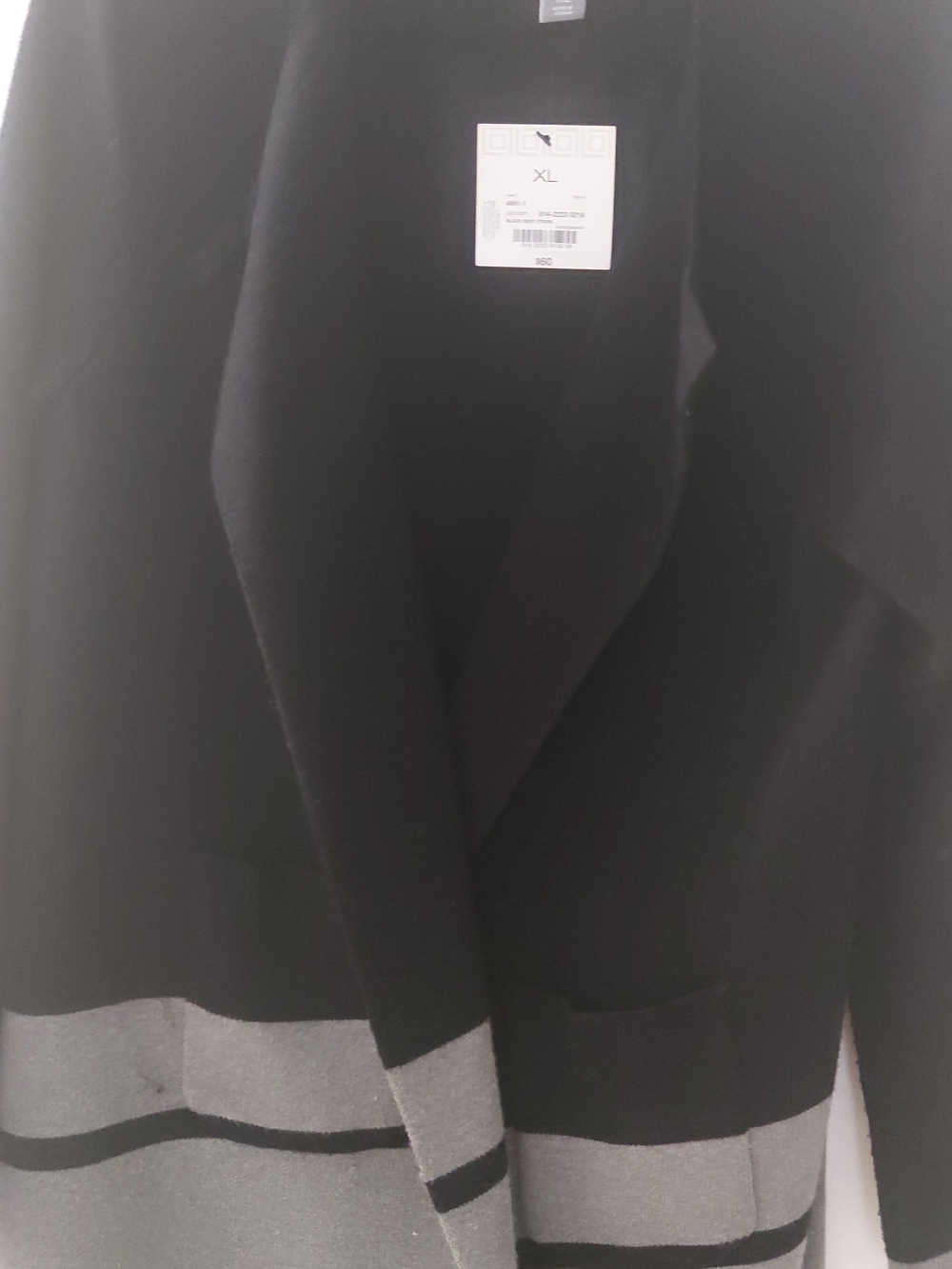 Women's Black & Gray Open-Front Blazer Jacket - Picture 4 of 10